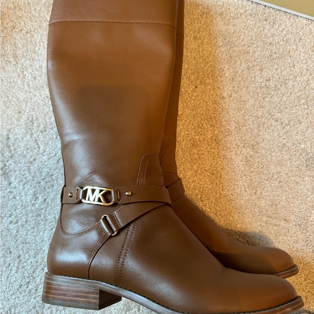 Michael Kors Chestnut Leather Boots